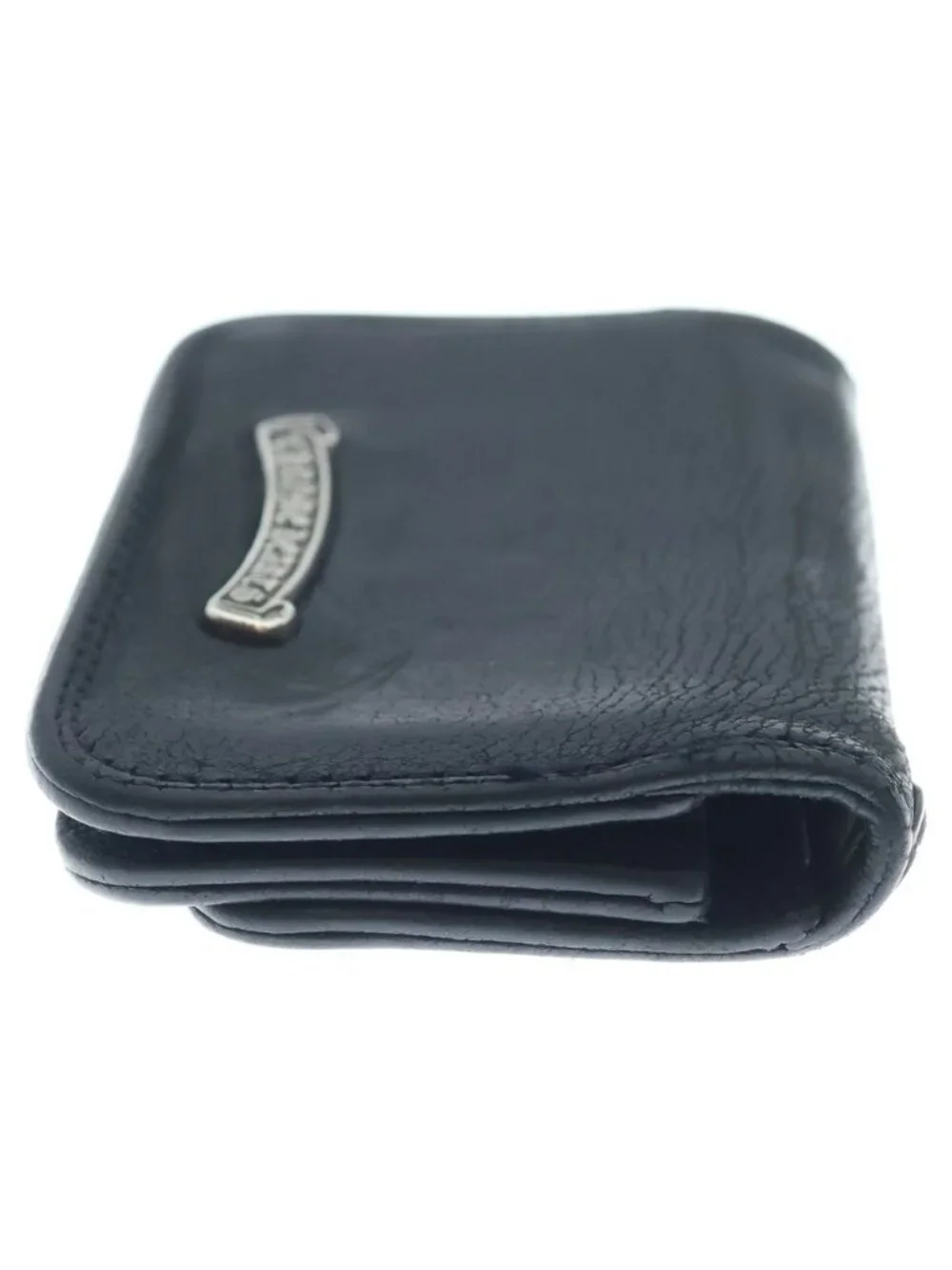 Chrome Hearts Card Case Leather Black with Grommet